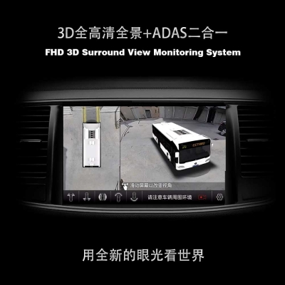 公交车3D全高清环视监控系统（3D全景+ADAS）
